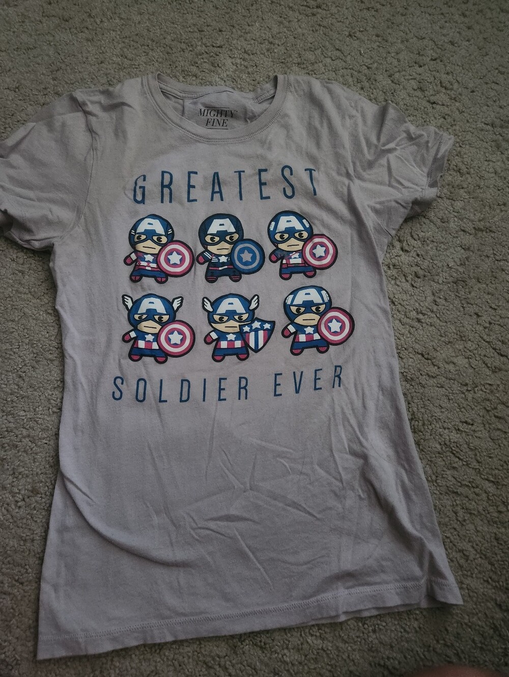 Mighty Fine Kids Grey Captain America 'Greatest Soldier Ever' Graphic Tee